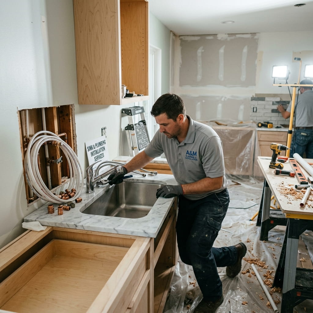 Sink installing